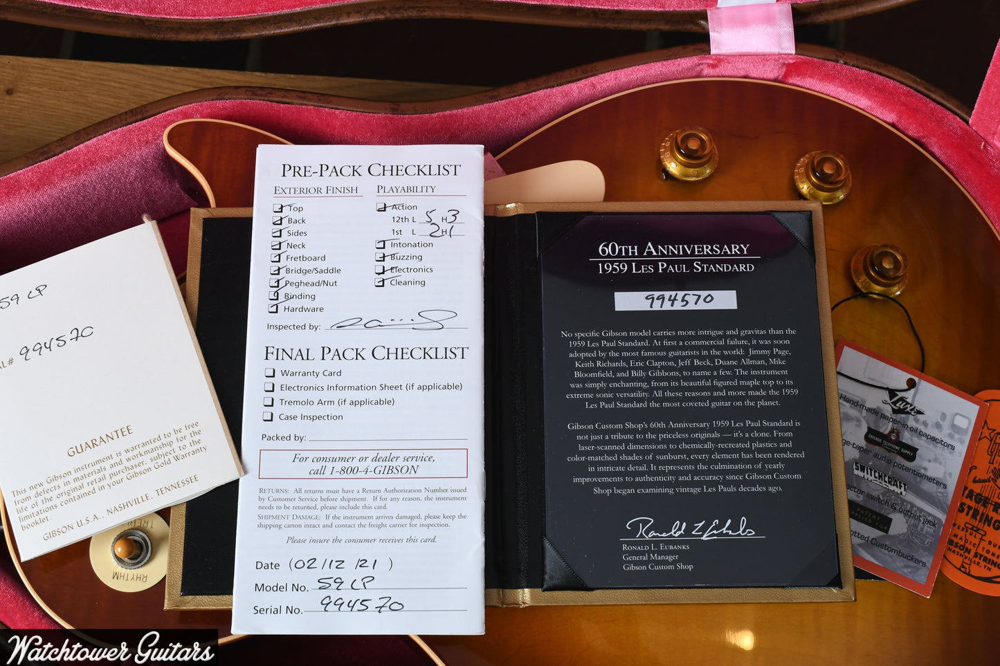 2021 Gibson 60th Anniversary Les Paul 1959 R9 Reissue Cherry Teaburst