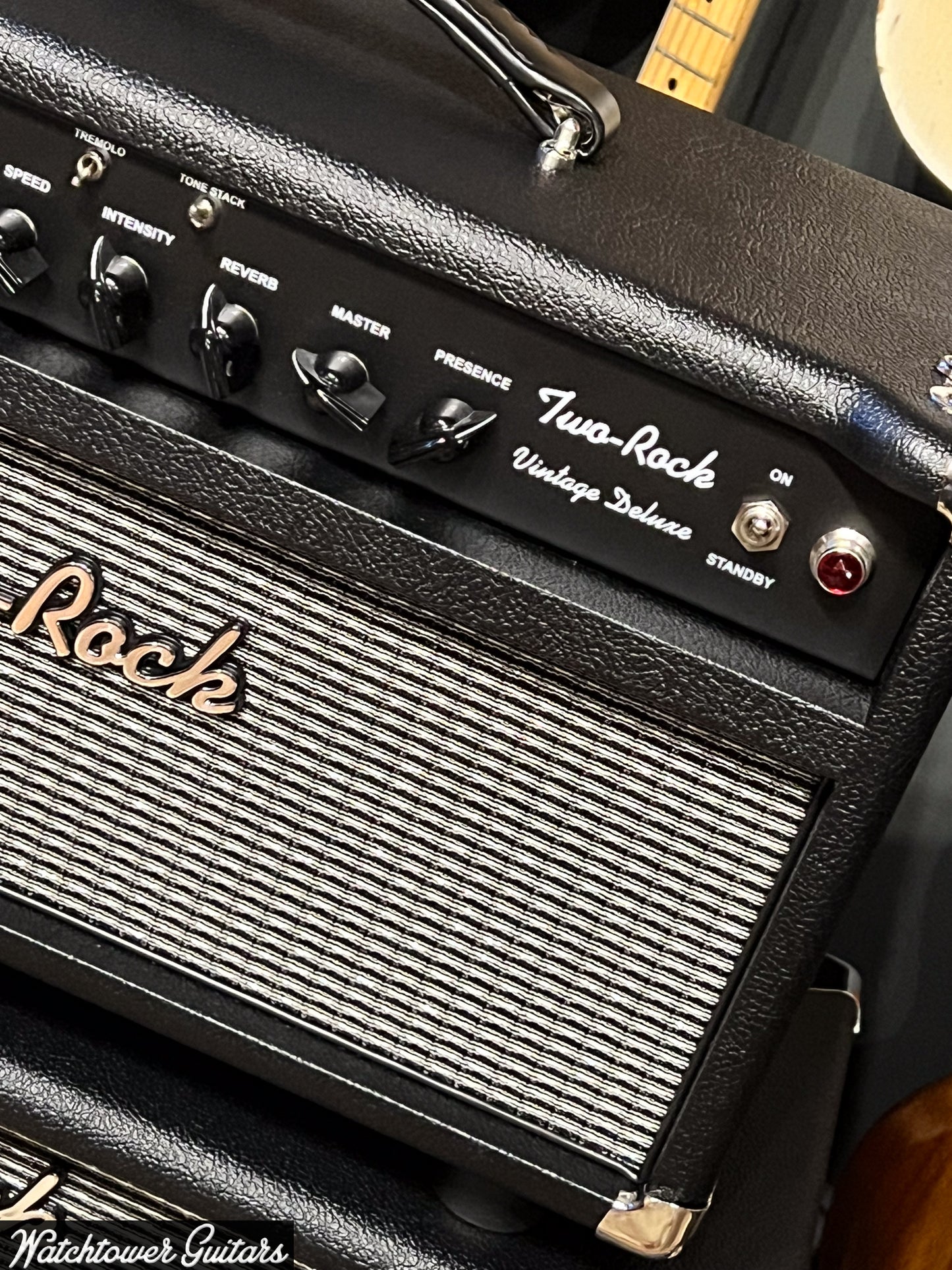 Two Rock Vintage Deluxe 35 Watt 6L6 & 1x12 Cabinet Black Bronco & Silver Cloth