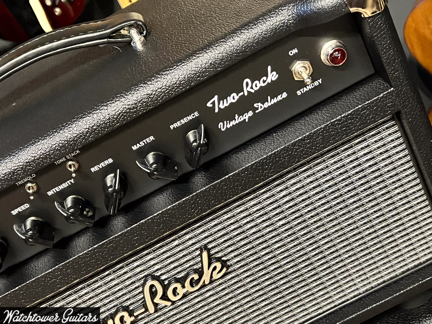 Two Rock Vintage Deluxe 40 Watt 6V6 & 1x12 Cabinet Black Bronco & Silver Cloth