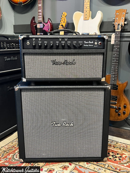 Two Rock Vintage Deluxe 40 Watt 6V6 & 3x10 Cabinet Black Bronco/Silver Cloth