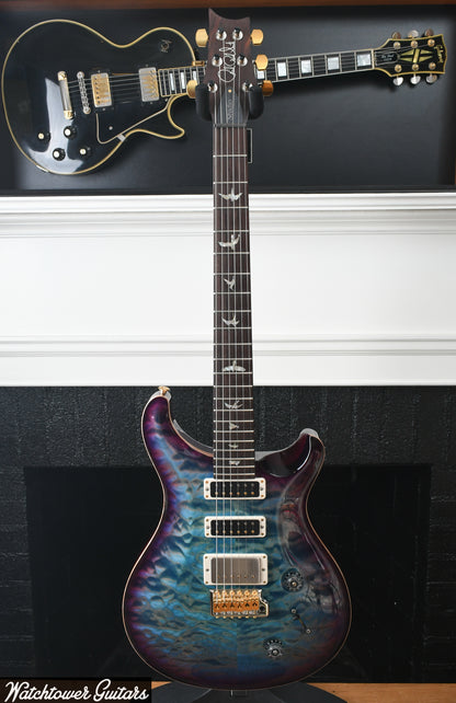 Paul Reed Smith PRS Studio Wood Library 10 Top Quilt, Brazilian Board, Korina, Aquableux Purple Burst Serial#0374256