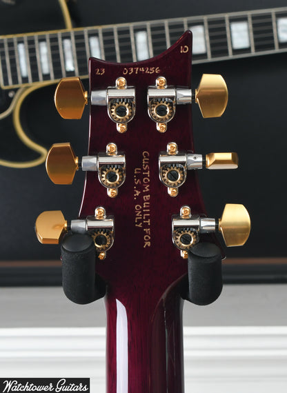 Paul Reed Smith PRS Studio Wood Library 10 Top Quilt, Brazilian Board, Korina, Aquableux Purple Burst Serial#0374256
