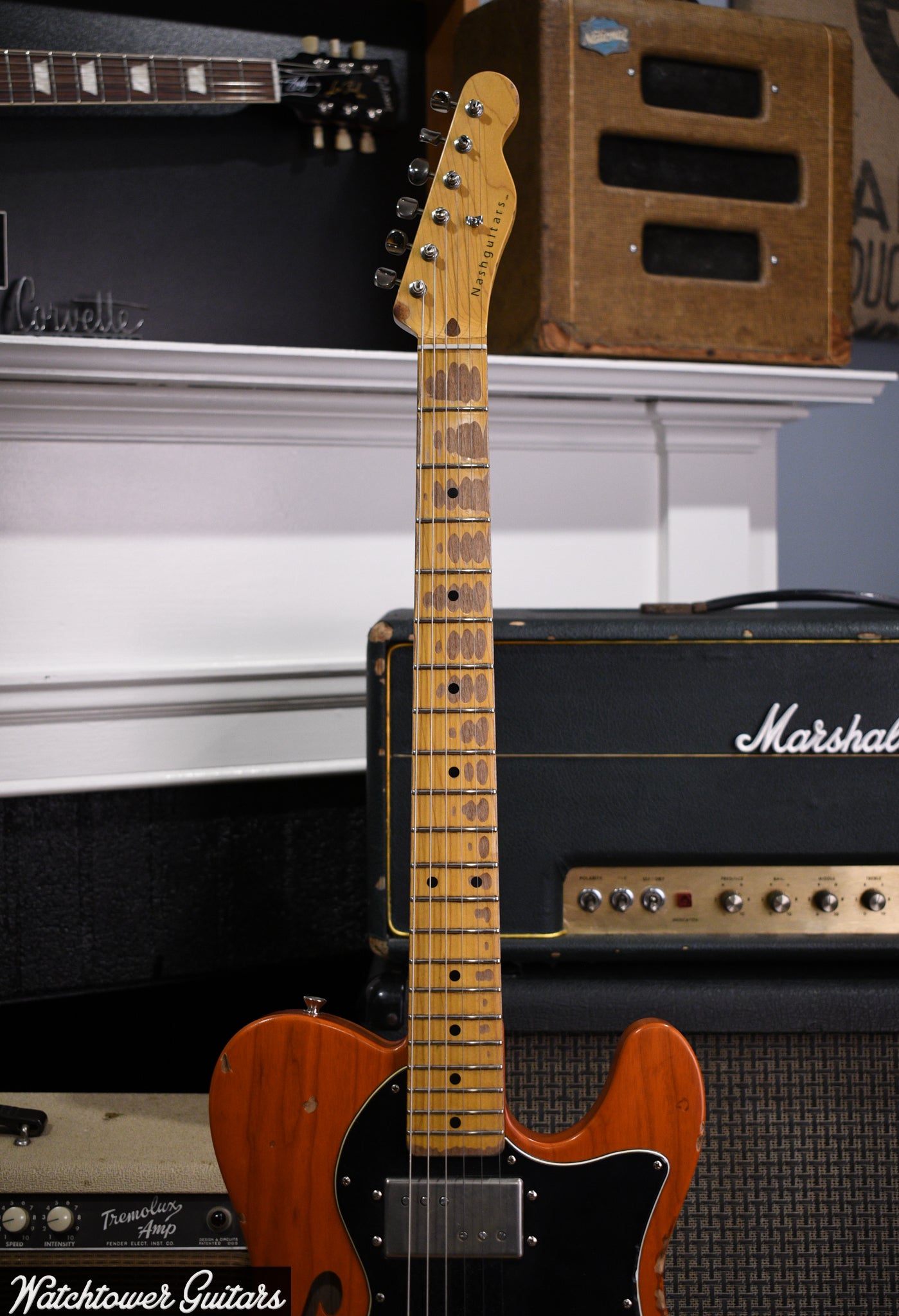 2021 Nash Telecaster T-72 Thinline Trans Orange Lollar Pickups