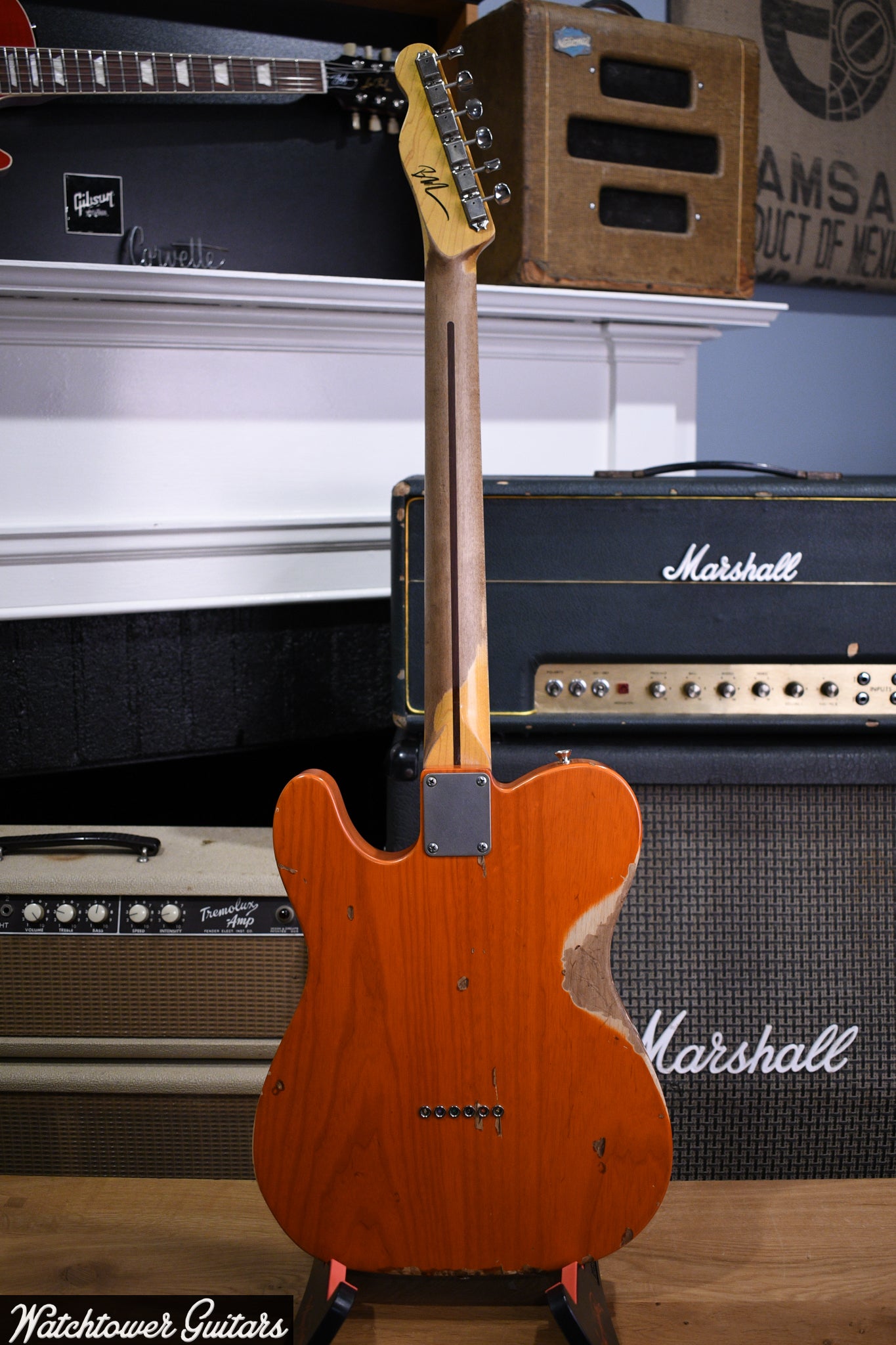 2021 Nash Telecaster T-72 Thinline Trans Orange Lollar Pickups
