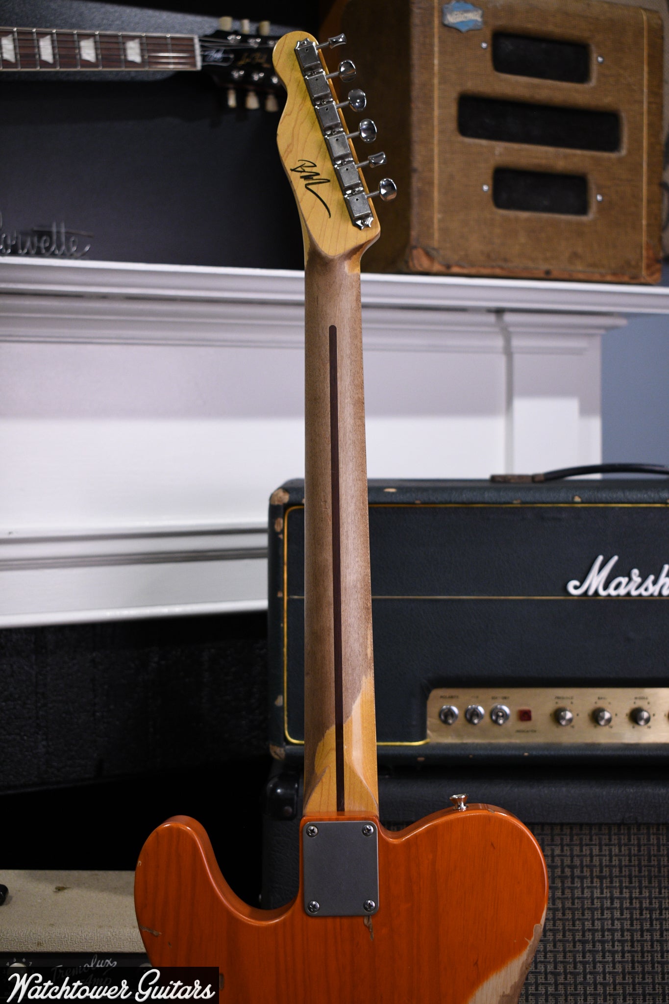 2021 Nash Telecaster T-72 Thinline Trans Orange Lollar Pickups