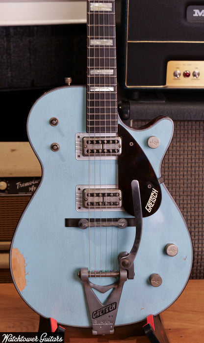 2022 Gretsch Masterbuilt Steven Stern G6128-CS ’59 Duo Jet Heavy Relic Motor City Blue