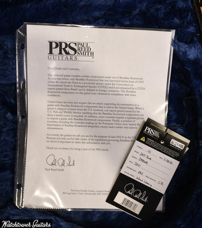 2025 Paul Reed Smith PRS DGT Signature 10 Top Quilt Brazilian Board/Maple Neck Wood Library Purple Mist