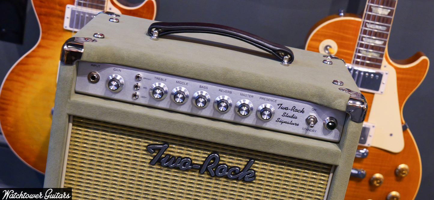 Two Rock Studio Signature Combo - Moss Green Suede (SN 1532)