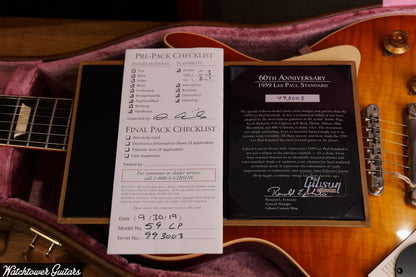 2019 Gibson 60th Anniversary Les Paul 1959 R9 Reissue Sunrise Teaburst