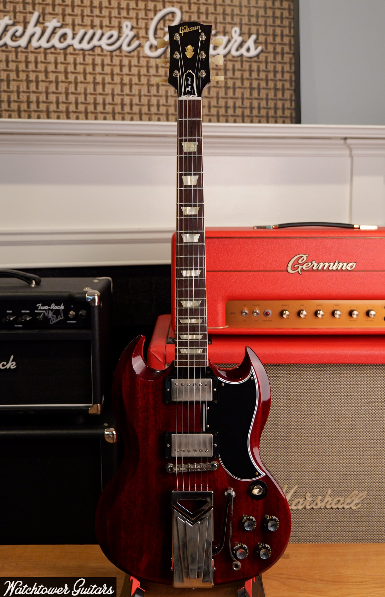 2021 Gibson 60th Anniversary 1961 SG Standard Sideways Vibrola Cherry