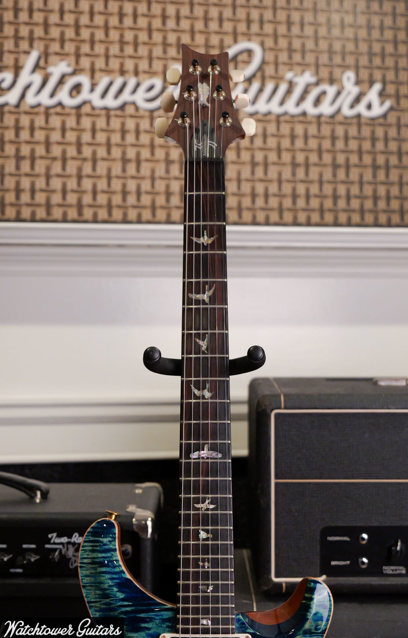 2021 Paul Reed Smith PRS Custom 24 35th Anniversary River Blue 10 Top