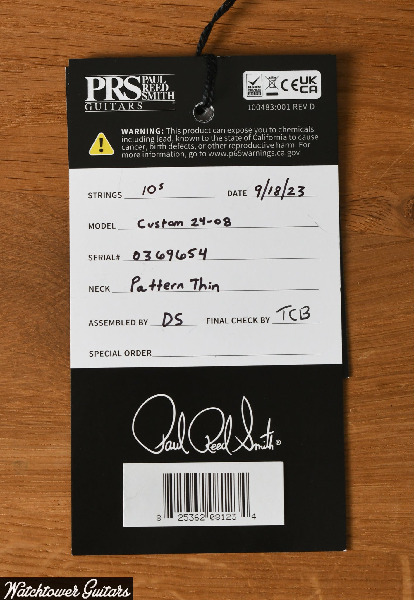 Paul Reed Smith PRS Custom 24-08 Charcoal Cherry