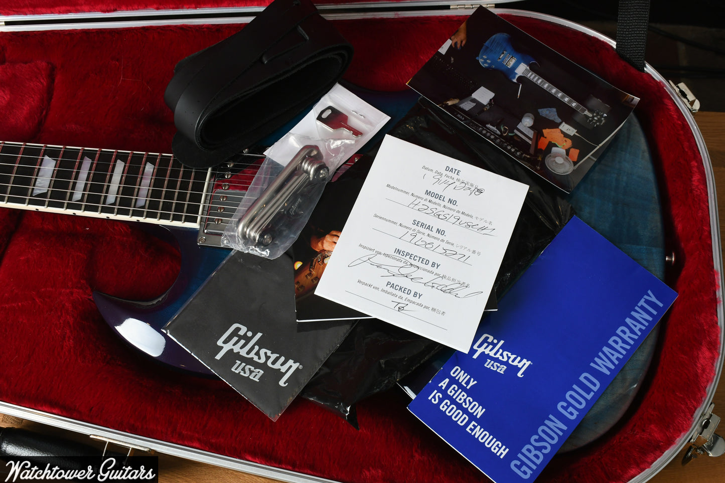 2018 Gibson SG Standard HP II Blueberry Fade
