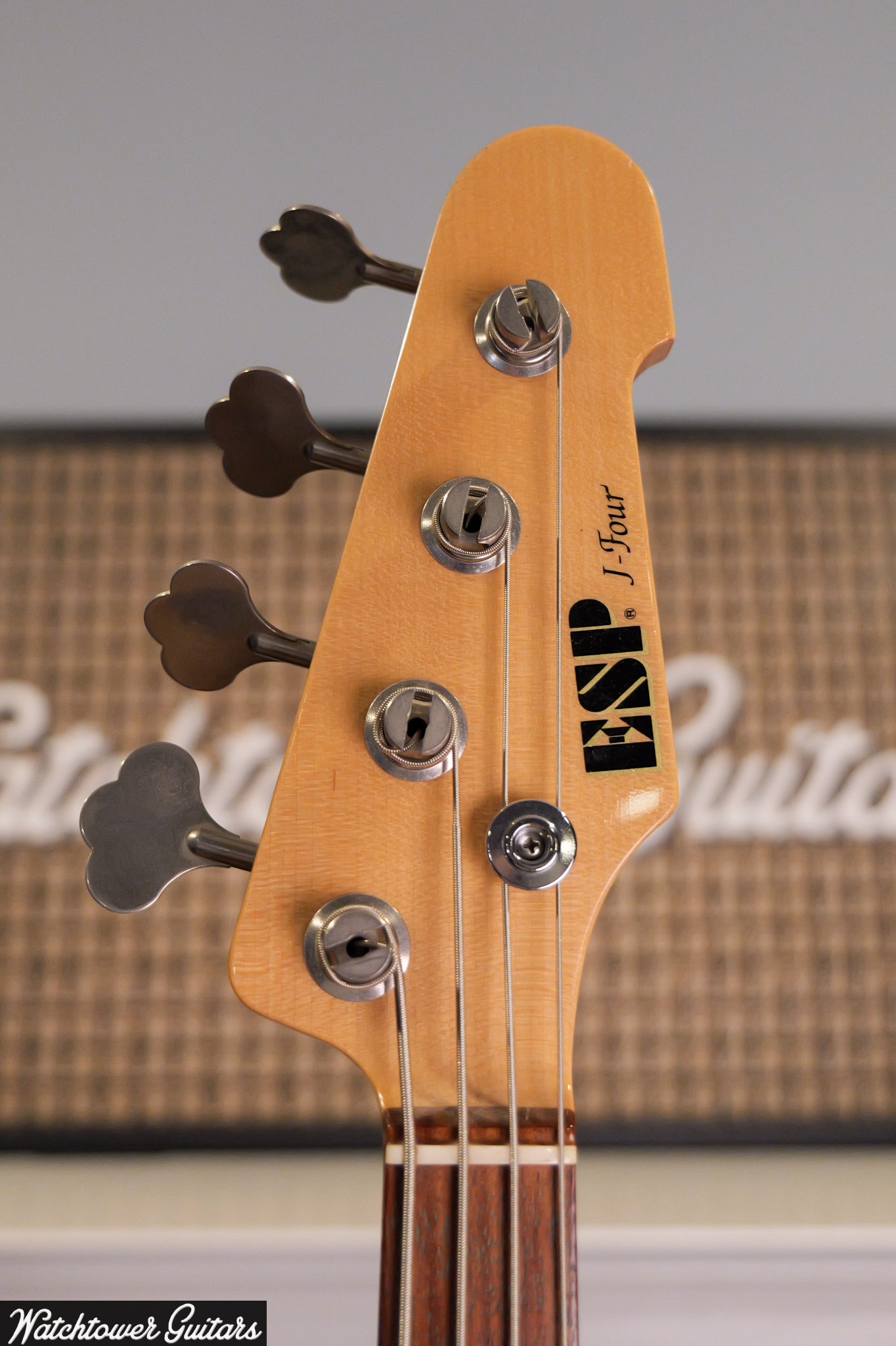 1990's ESP Japan 4 String Bass J-Four Translucent Blue