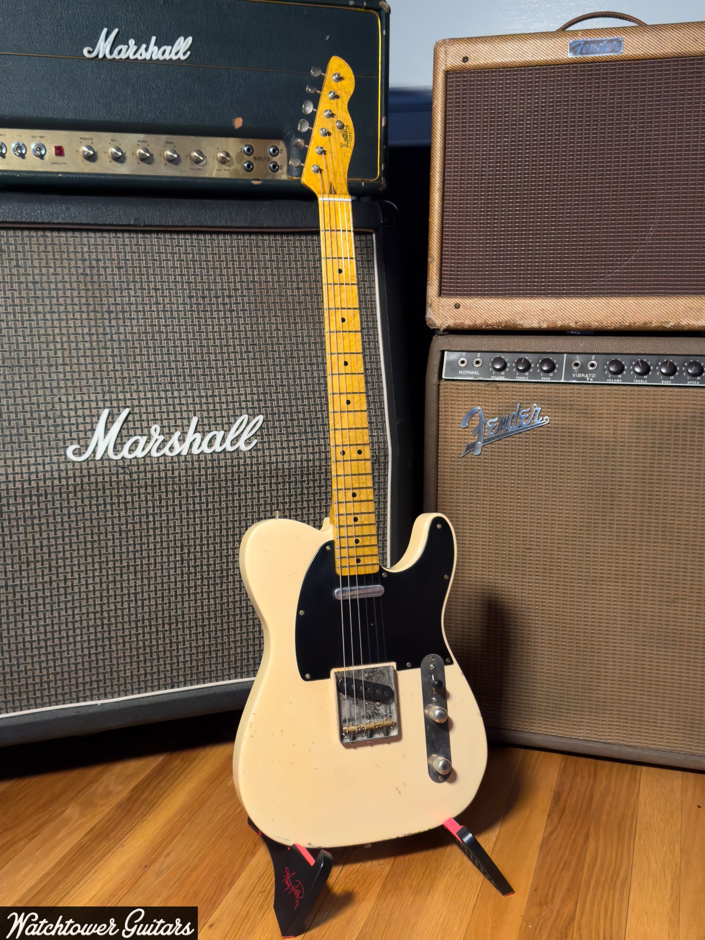 LSL Instruments T Bone Chris Fleming Team Built Vintage Cream