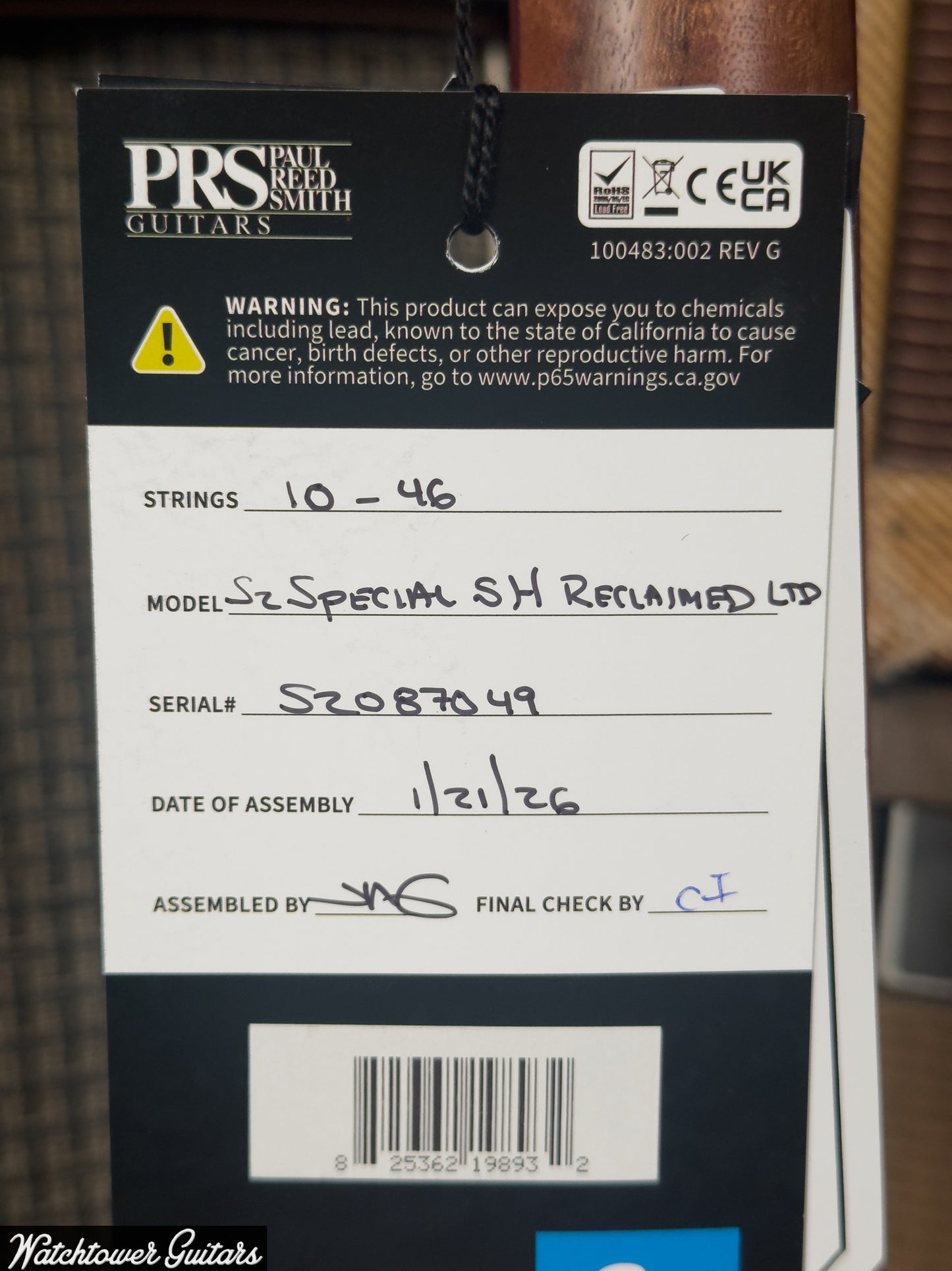 Paul Reed Smith PRS S2 Special Semi-Hollow Reclaimed Limited Edition