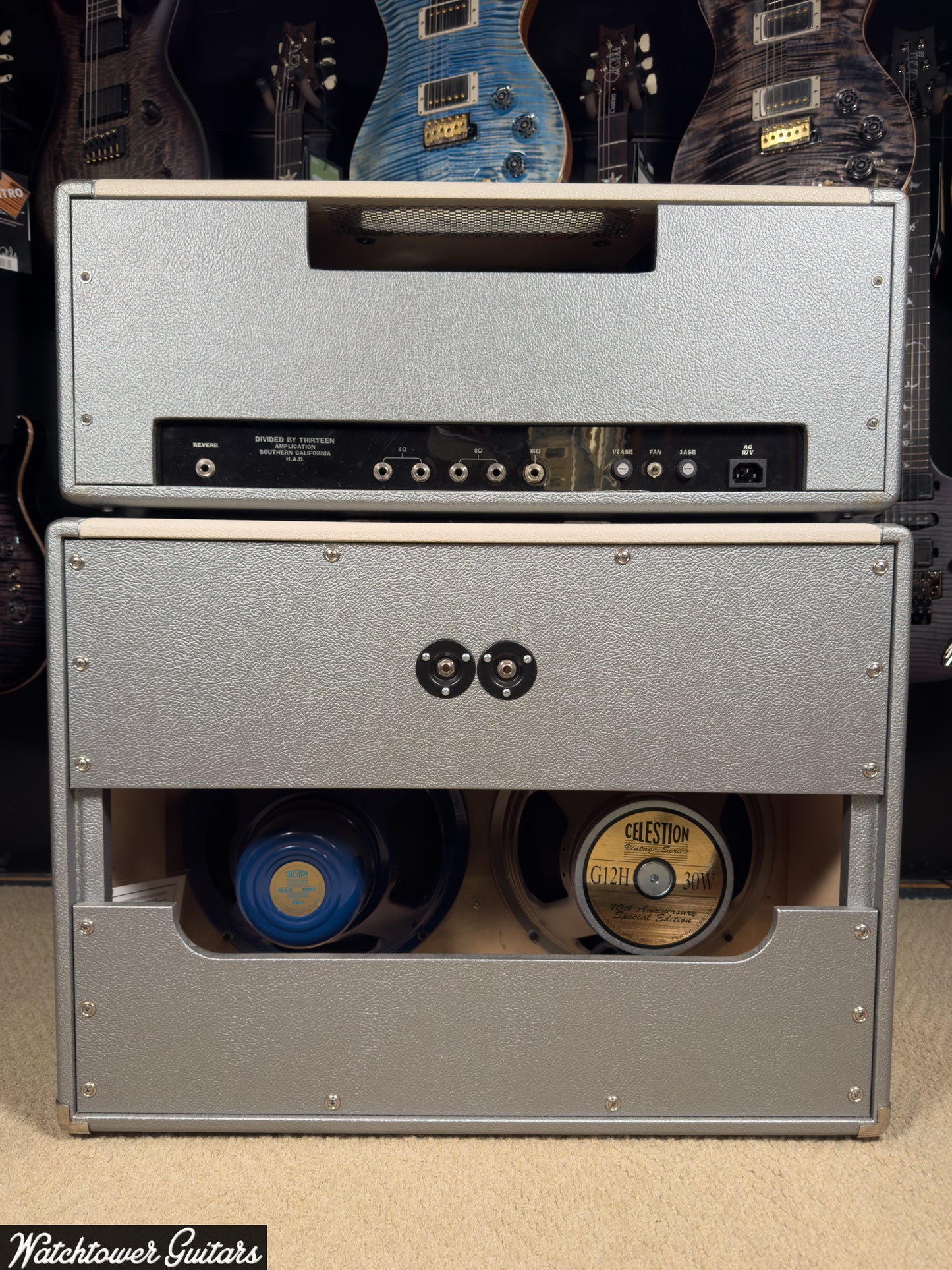 2006 Divided By 13 FTR-37 Silver/Eggshell Tolex Matching 2x12 Cabinet