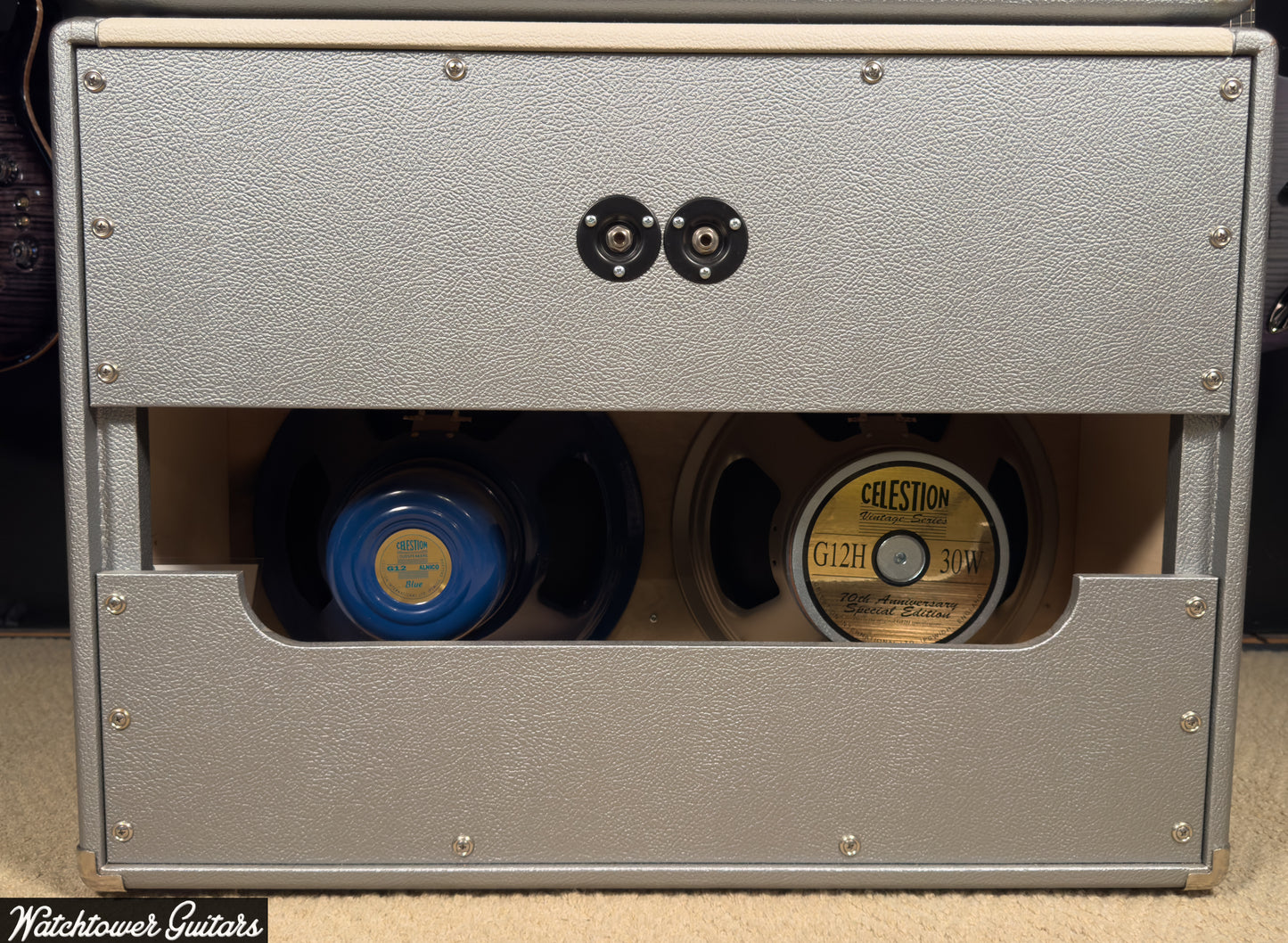 2006 Divided By 13 FTR-37 Silver/Eggshell Tolex Matching 2x12 Cabinet