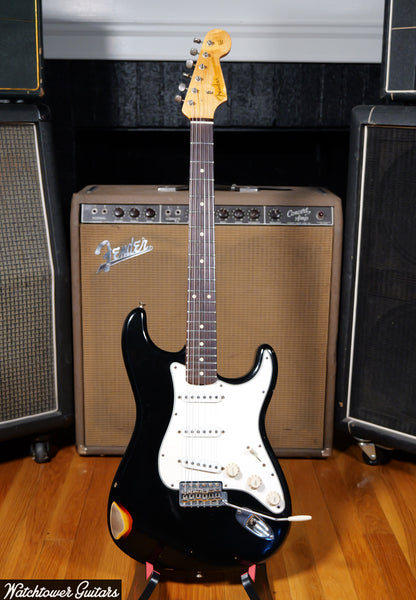 2006 Fender Custom Shop Relic 1960 Stratocaster Black over Sunburst