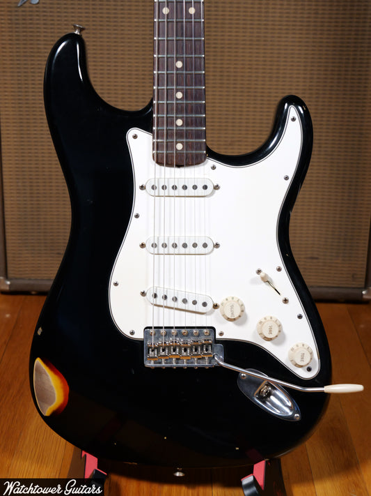 2006 Fender Custom Shop Relic 1960 Stratocaster Black over Sunburst