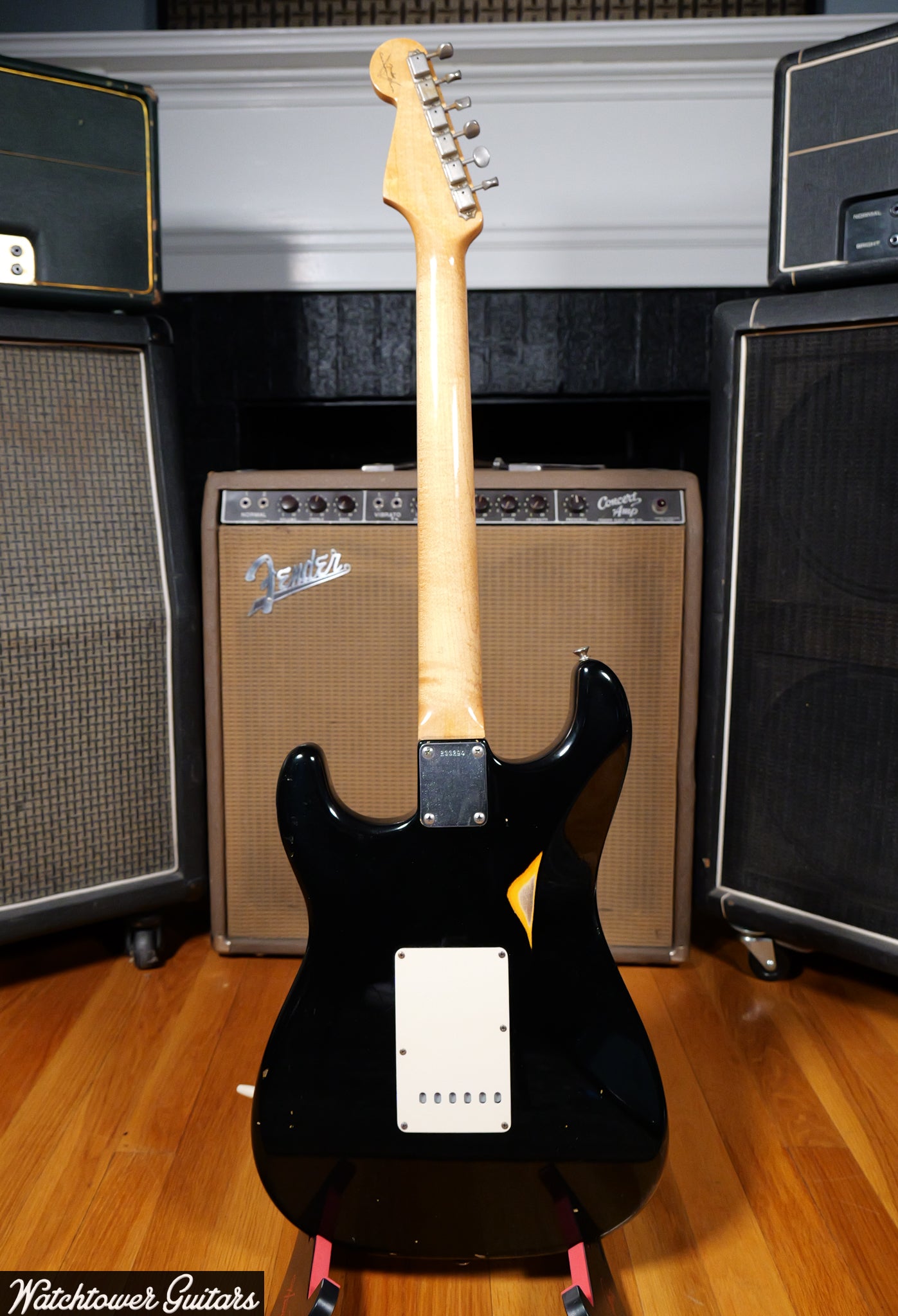 2006 Fender Custom Shop Relic 1960 Stratocaster Black over Sunburst