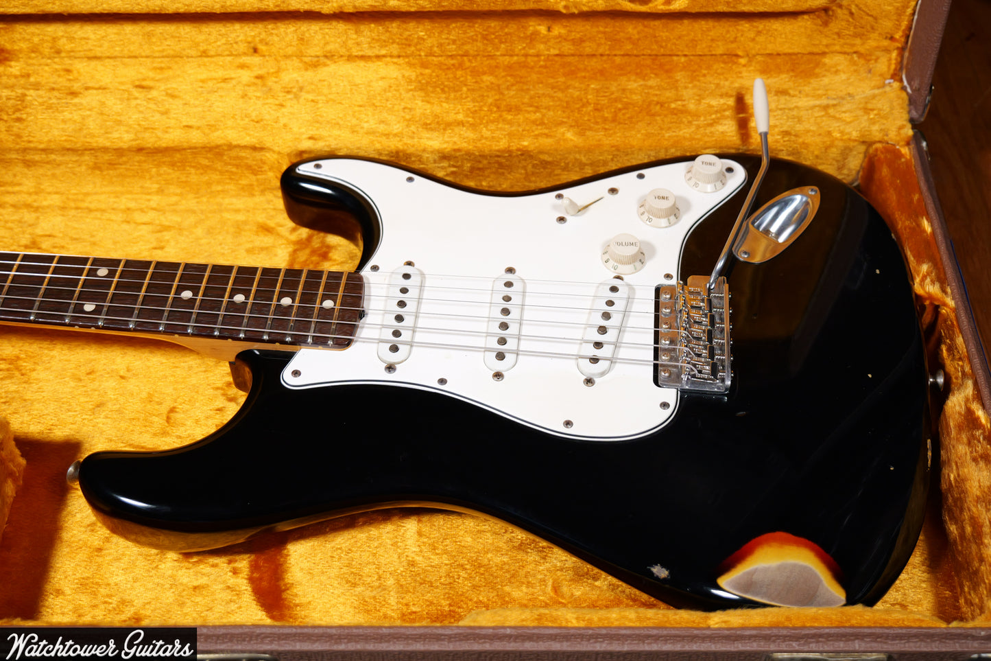 2006 Fender Custom Shop Relic 1960 Stratocaster Black over Sunburst