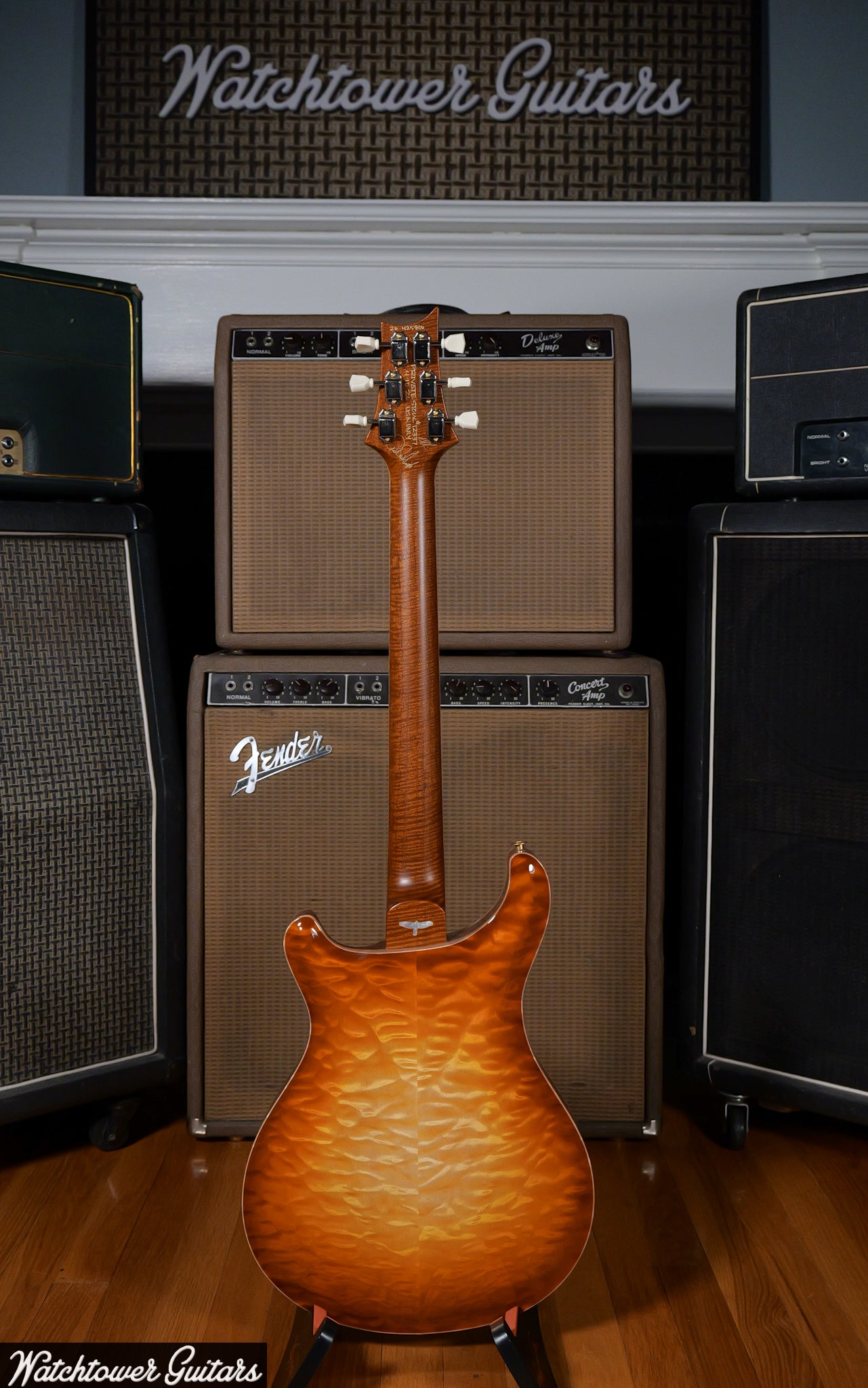 Paul Reed Smith PRS Private Stock Watchtower Run 594 Hollowbody II Quilt Vintage Glow