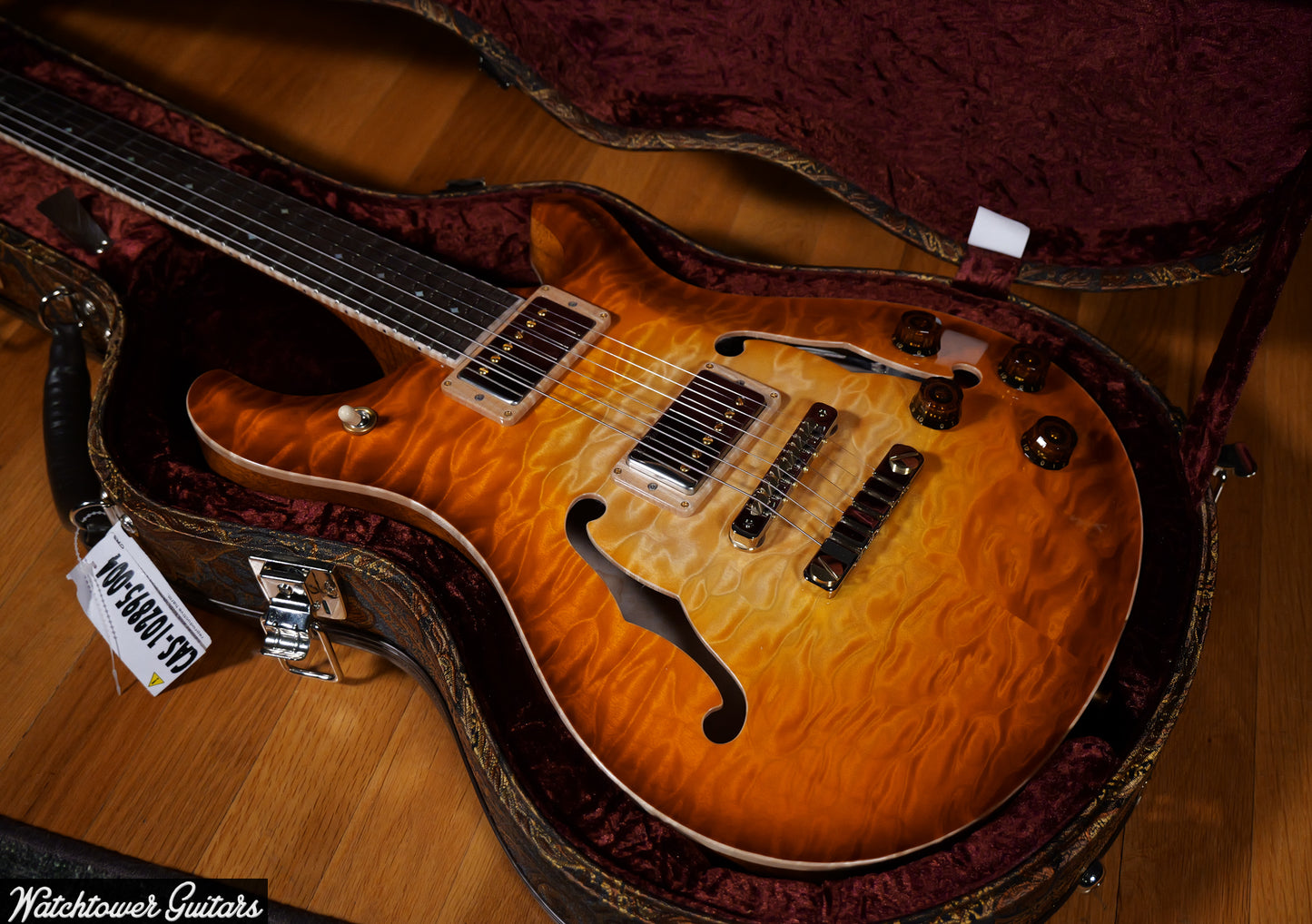 Paul Reed Smith PRS Private Stock Watchtower Run 594 Hollowbody II Quilt Vintage Glow