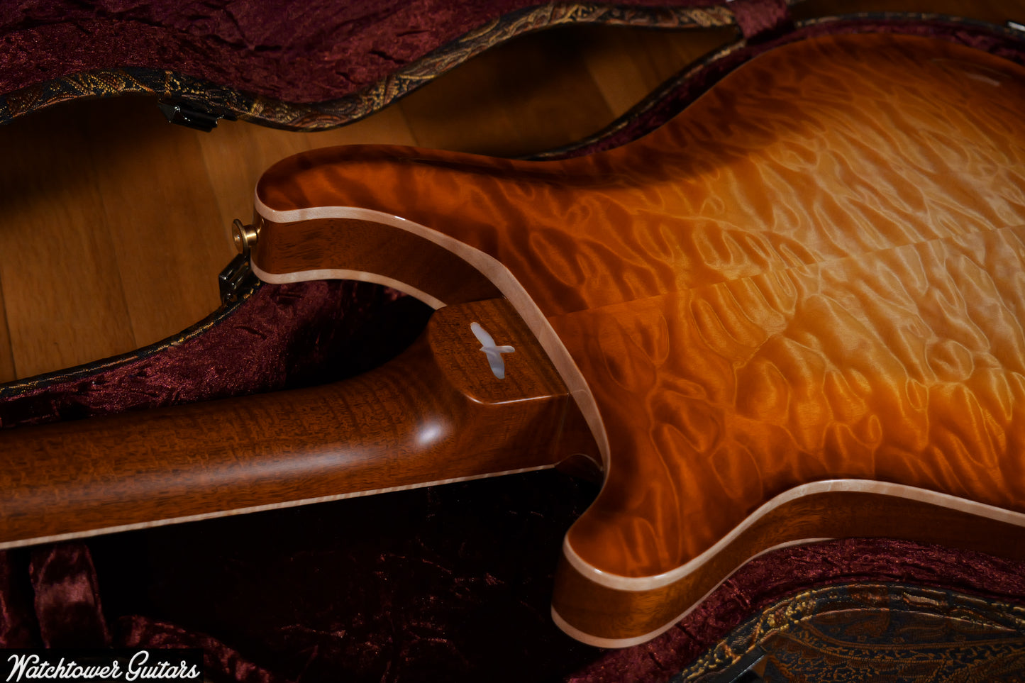 Paul Reed Smith PRS Private Stock Watchtower Run 594 Hollowbody II Quilt Vintage Glow