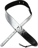 PRS 2.5" Leather Bird Strap Silver Shimmer