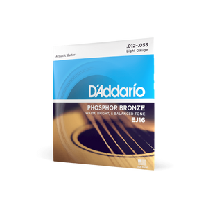 D'Addario 10-47 Light 12-String, Phosphor Bronze Acoustic Guitar Strings EJ38