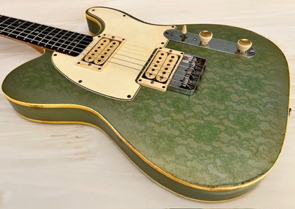 NEW Danocaster Mongrel Lace Green over Ice Blue Metallic