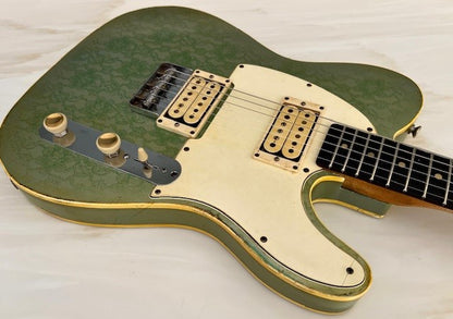 NEW Danocaster Mongrel Lace Green over Ice Blue Metallic