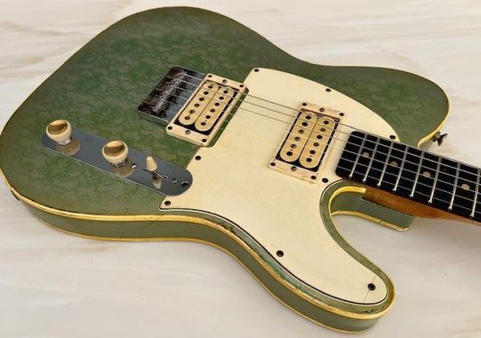 NEW Danocaster Mongrel Lace Green over Ice Blue Metallic