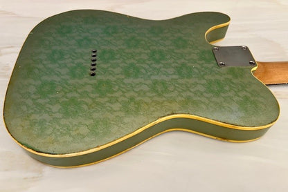 NEW Danocaster Mongrel Lace Green over Ice Blue Metallic