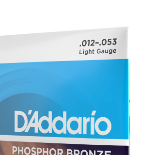 D'Addario 12-53 Light, Phosphor Bronze Acoustic Guitar Strings EJ16
