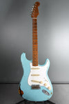 2019 Fender Custom Shop LTD Roasted Tomatillo Stratocaster Aged Daphne Blue over 2-Color Sunburst