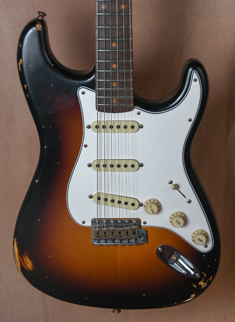 2018 Fender Custom Shop LTD Roasted Tomatillo Strat Rosewood Relic Wide Fade 3 Tone Sunburst