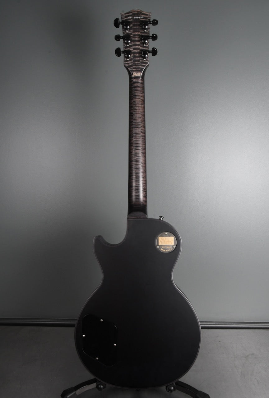 2017 Gibson Custom Shop Les Paul Dark Knight Satin Trans Black Quilt