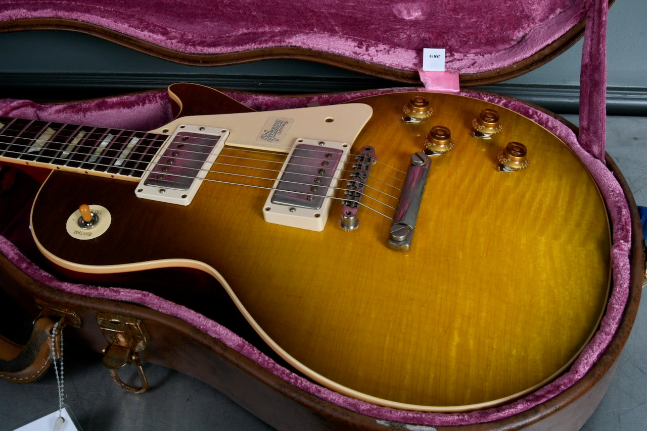 2019 Gibson 60th Anniversary Les Paul 1959 R9 Reissue Lightly Aged Green Lemon Fade