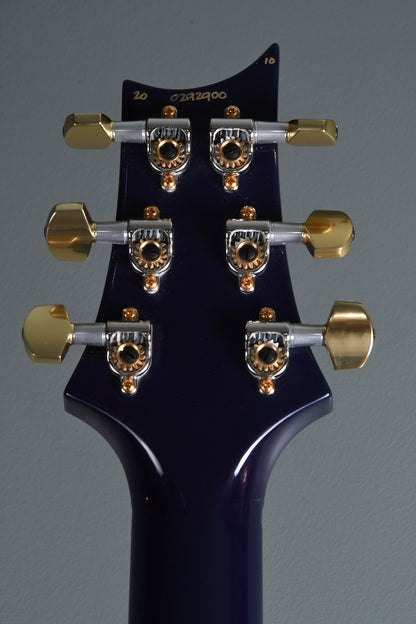 2020 PRS Custom 24 in Custom Color Violet Blue Burst 10 Top with Ebony Fingerboard