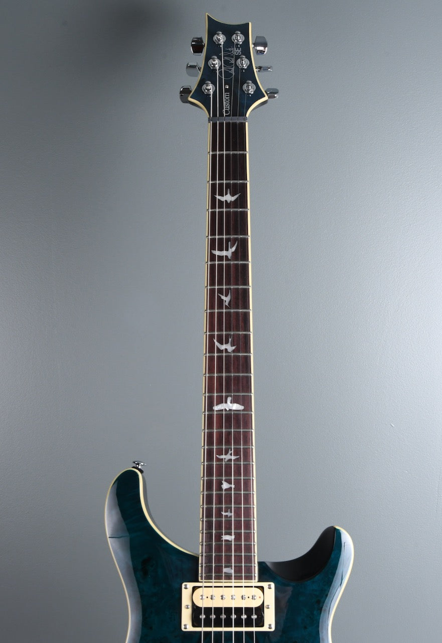 2020 PRS SE Custom 24 Poplar Burl Whale Blue
