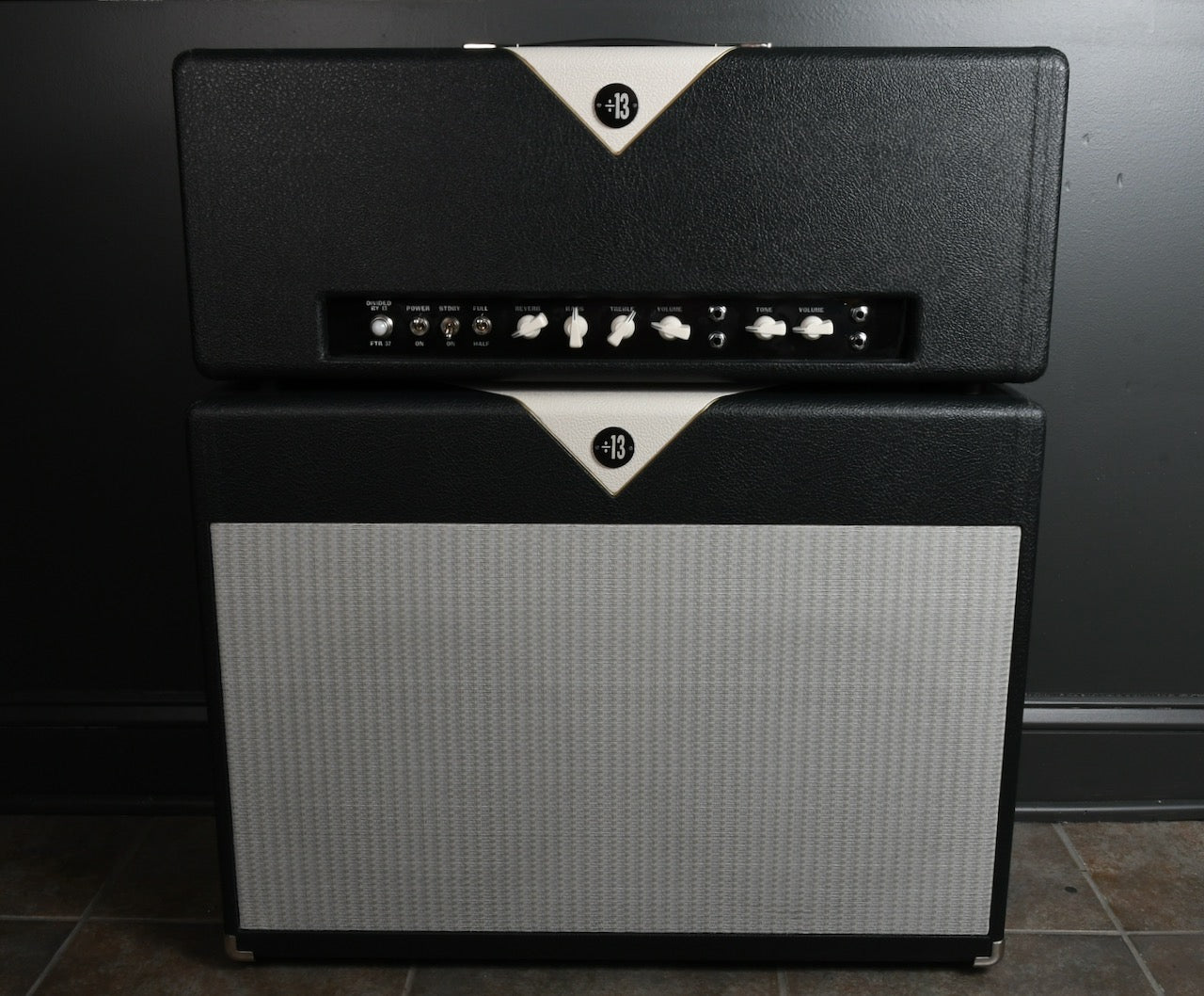 Divided By 13 FTR-37 Black/Eggshell Tolex Matching 2x12 Cabinet