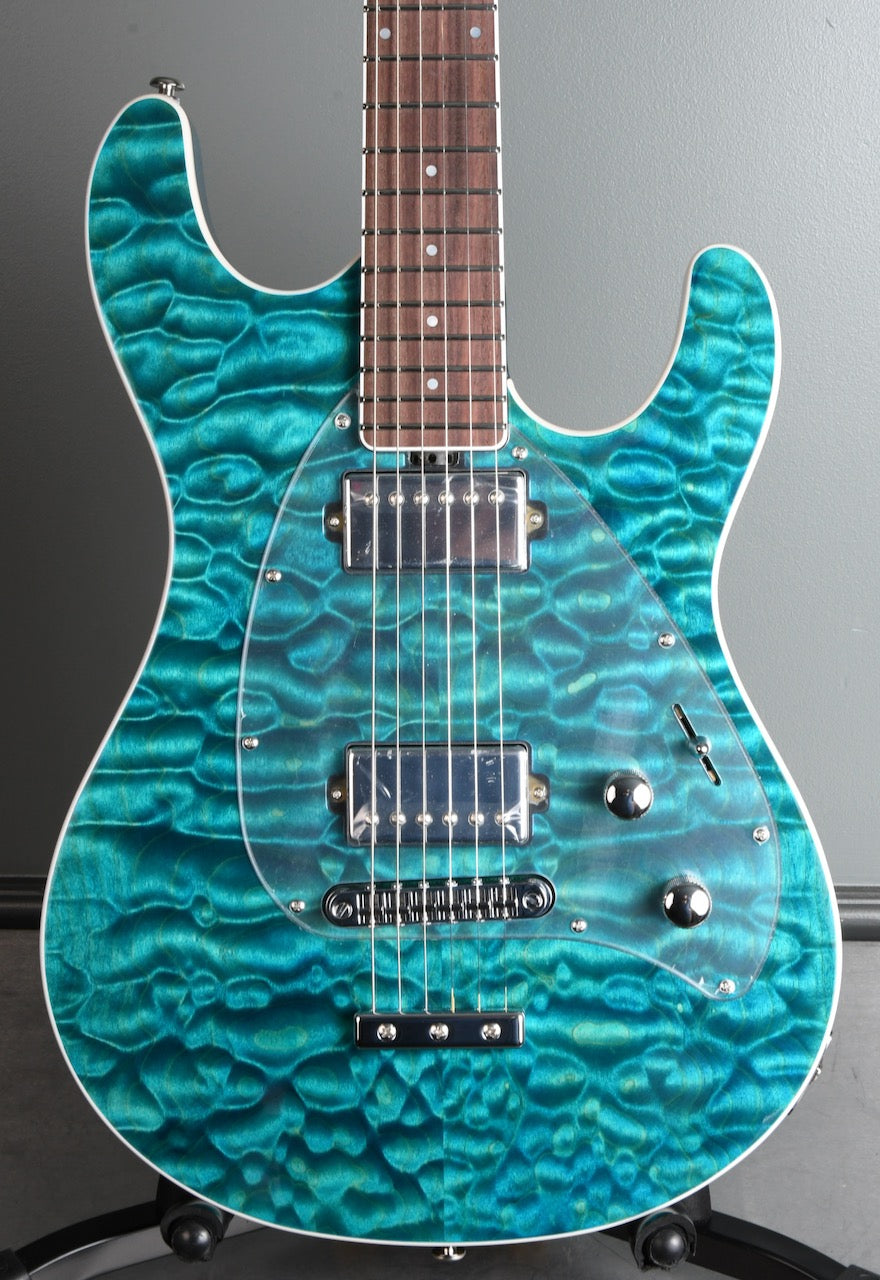 2017 NOS Ernie Ball Music Man Steve Morse BFR Tahitian Blue