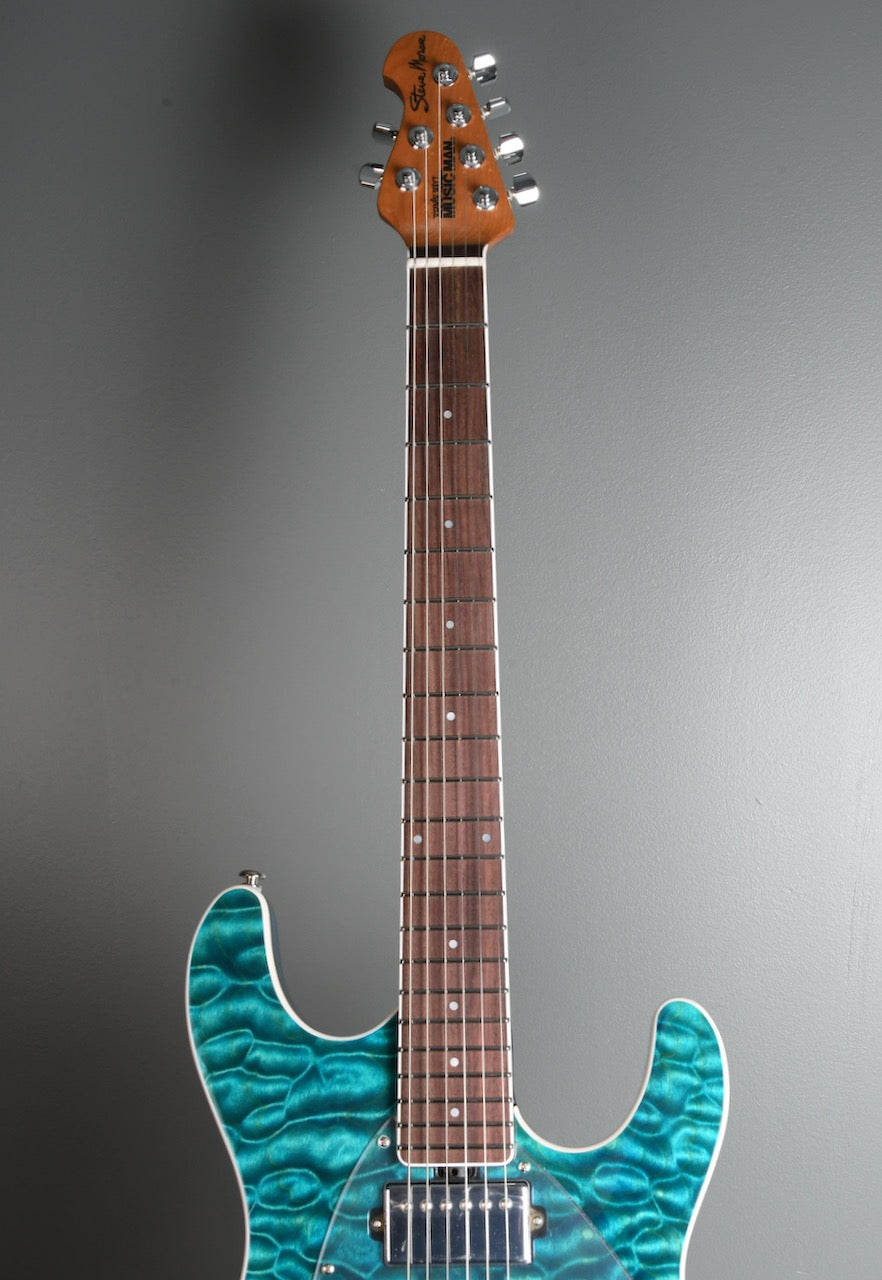 2017 NOS Ernie Ball Music Man Steve Morse BFR Tahitian Blue