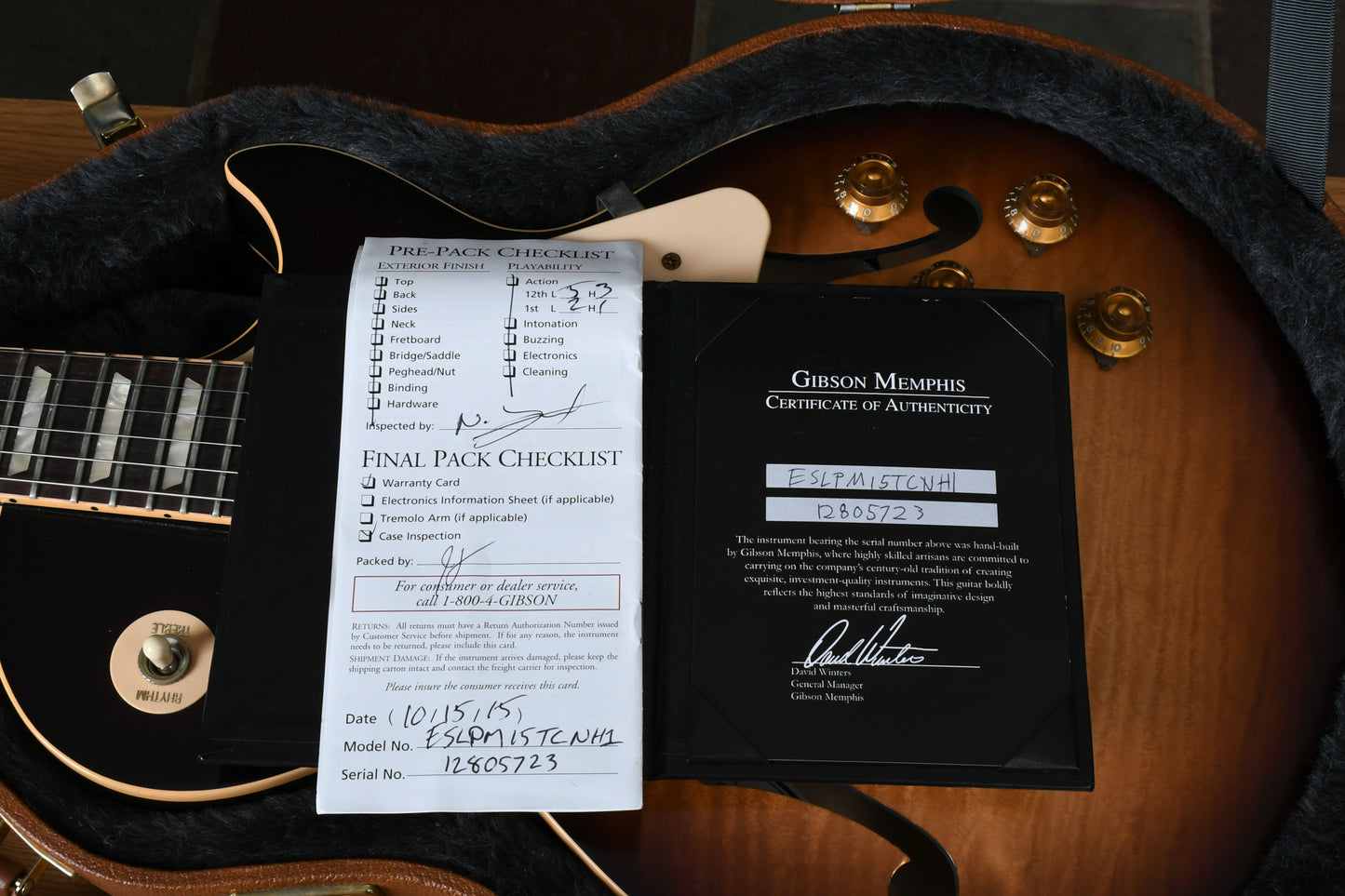 2015 Gibson Memphis ES Les Paul Tobacco Burst
