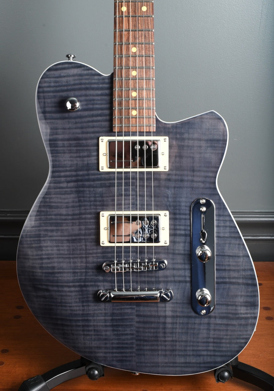 2020 Reverend Charger RA Trans Black Flame Top