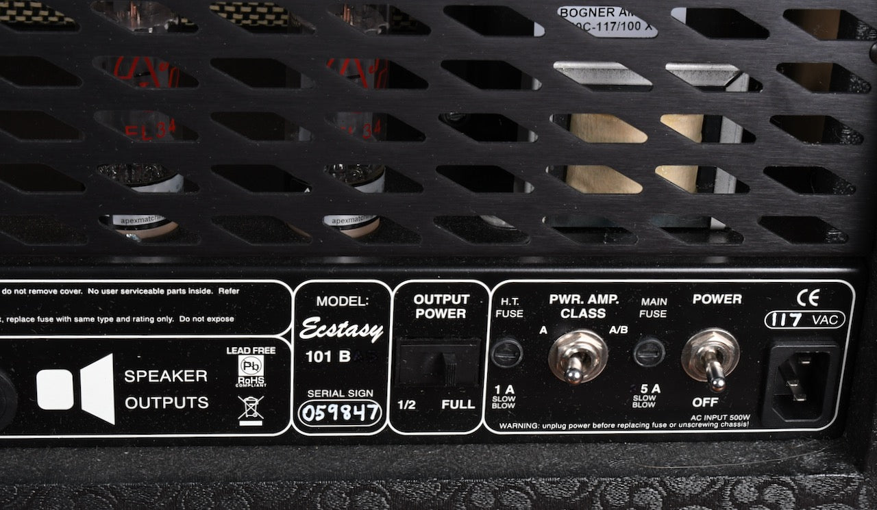 2019 Bogner Ecstasy 101B EL34 120 Watt Head Black Tolex