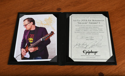 2016 Epiphone Firebird I "Treasure" Joe Bonamassa Signature Sunburst