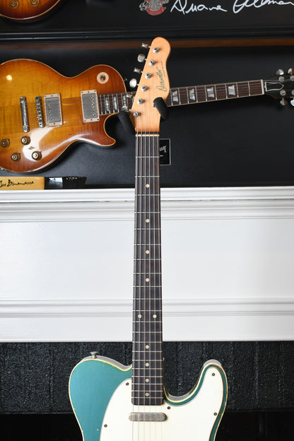 Danocaster Single Cut Faded Lake Placid Blue